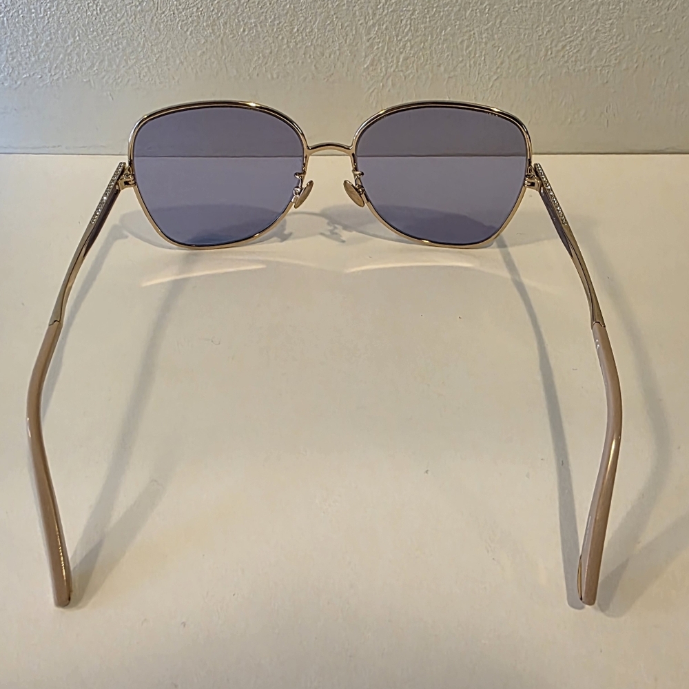 NIB Nina Ricci Light Gold Square Sunglasses SNR109S - Picture 5 of 6